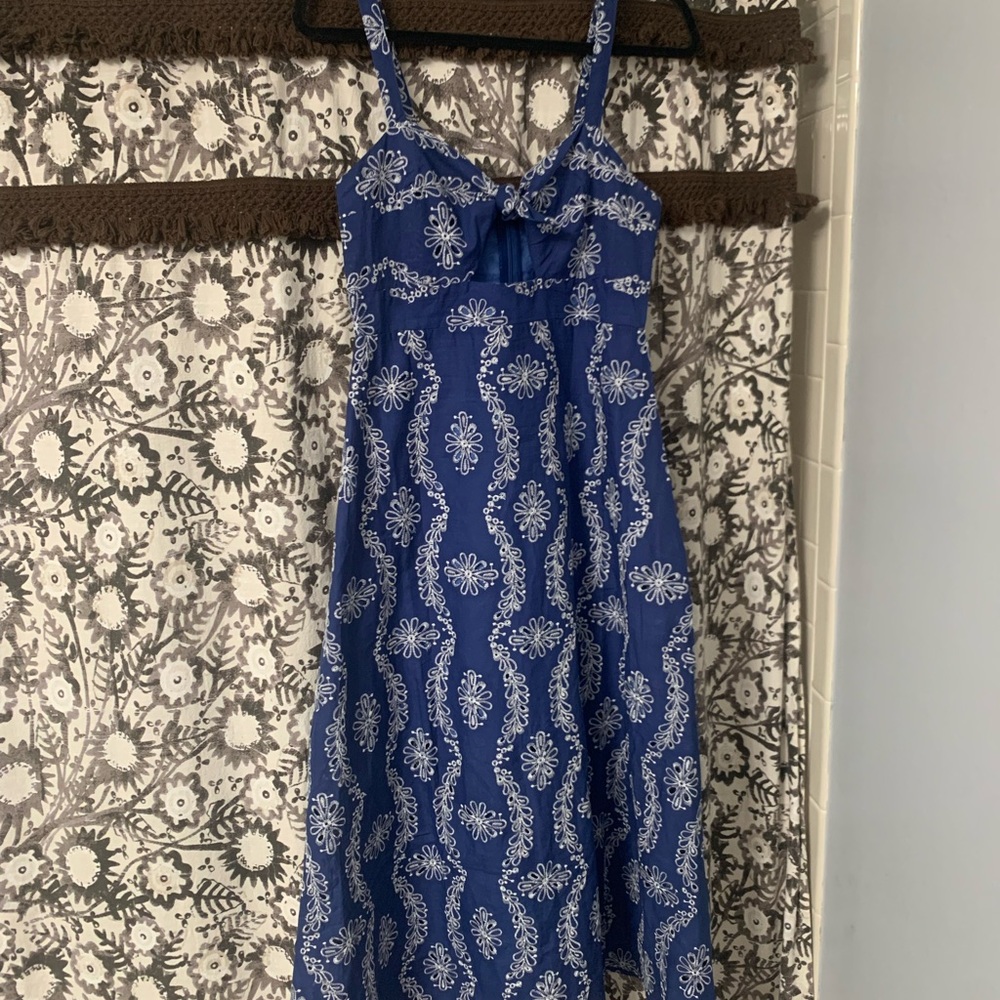 Blue Eyelet Dress